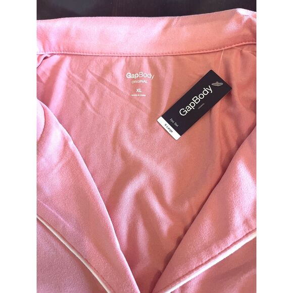NWT GAP Body Womens Pink Pajama Set X Large Short Sleeves Shorts Classic - Picture 3 of 10